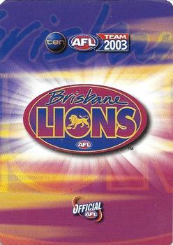 2003 Team Zone AFL Team - Gold Premium #G-4 Justin Leppitsch Back